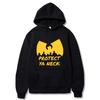 Anni '90 Wu Clan T-shirt Felpa con Cappuccio Grafica Uomo Donna hip hop Tuta in Pile Manica Lunga vintage streetwear Unisex Felpa con Cappuccio