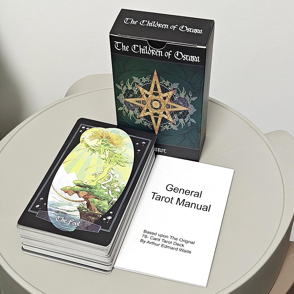 The Children of Ostara Tarot Deck 78 Pcs Tarot Cards Based on RWS Lavishly Illustrated with Guidebook for Beginners 12*7cm