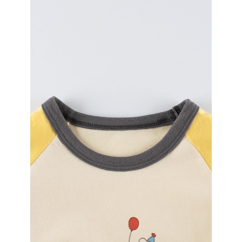 27Home Children's Base Layer Shirt for Spring and Autumn, Girls' Round Neck Long-Sleeve T-Shirt, Baby Girl Pure Cotton Top