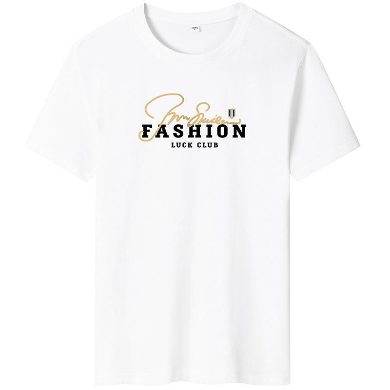 Modisches Herren-Kurzarm-T-Shirt mit Rundhalsausschnitt, Baumwolle, S-6XL