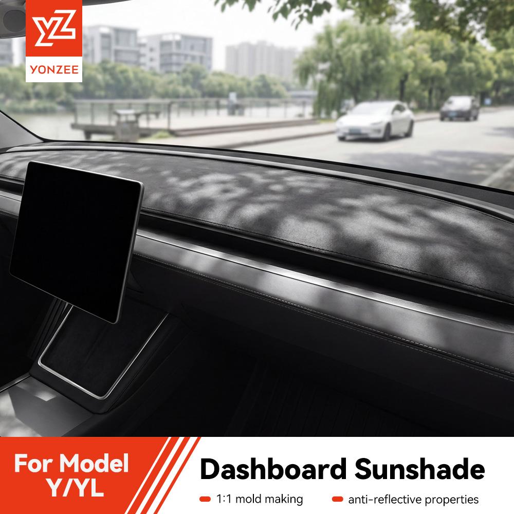 YZ For Tesla Model Y/YL Juniper 2025-2026 Dashboard Cover Pad Suede Sunshade dashboard cover car interior decor accessories