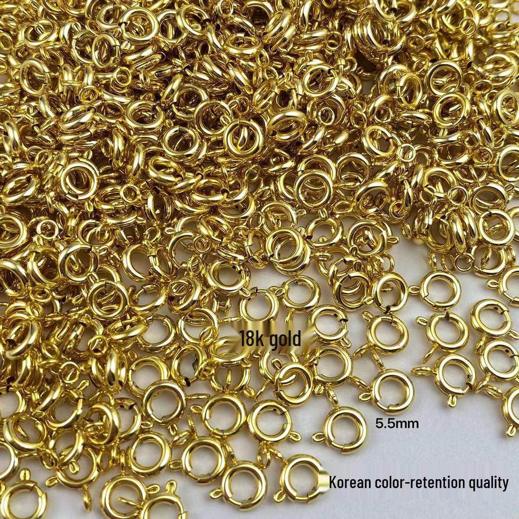 316 Stainless Steel Titanium Spring Buckle Necklace Chain with OT and Star Extension Accents