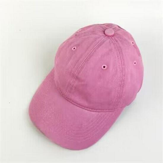 Unisex Washed Cotton Distressed Baseball Cap - Solid Color Soft Top Hat for Men and Women