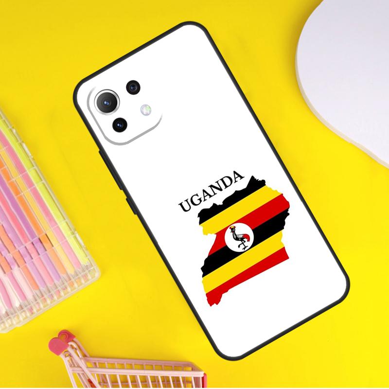 Uganda Flag Cover For Xiaomi 14 Ultra 13 11T 12T 13T 14T Pro POCO X7 X6 Pro X3 X5 F3 F5 M6 F6 Pro Case