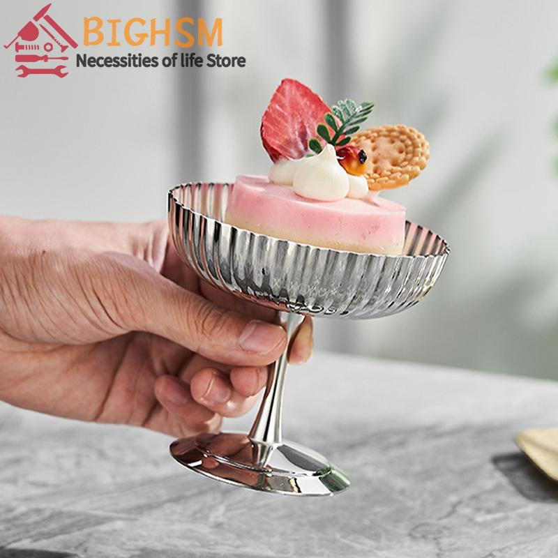 Hot Sale Stainless Steel Ice Cream Cup,Pudding Dessert Bowl,High Base Dessert Cup,Fruit Salad Serving Dish,Cake Plate Snack Dish