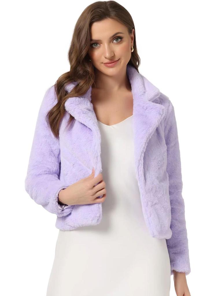 European and American new women's coat fur large size women's autumn and winter short jacket imitation rabbit fur lapel jacket top