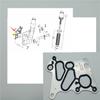 For Mercedes M271 W204 C180 C200 E200 SLK Oil Filter Housing Gasket / Radiator Oil Cooler Gasket Kits OE: 2711840280