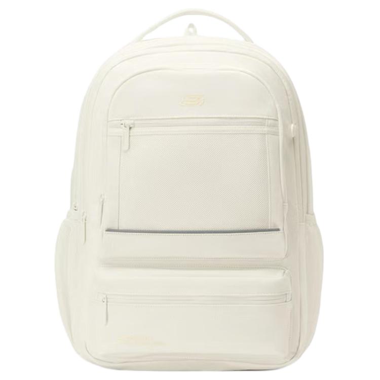 

Skechers Logo Polyester Backpack Unisex Backpack Cream-White L225U125-031A Cream White