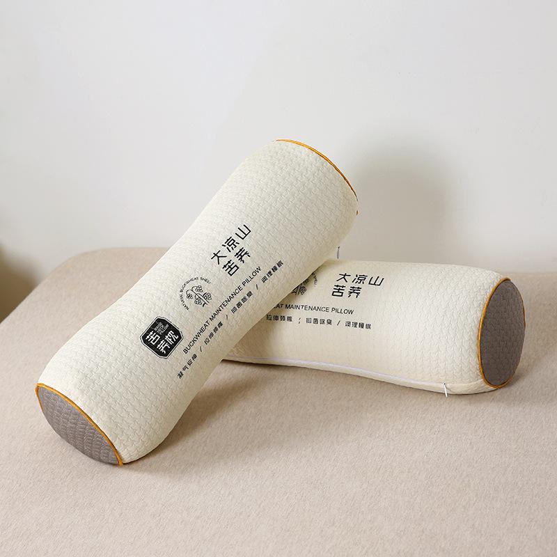 Triangular Bone Buckwheat Skin Shell Pillow Protects Cervical Vertebrae Core Back Arch Support Hard Pillow Cylinder Adult Sleep