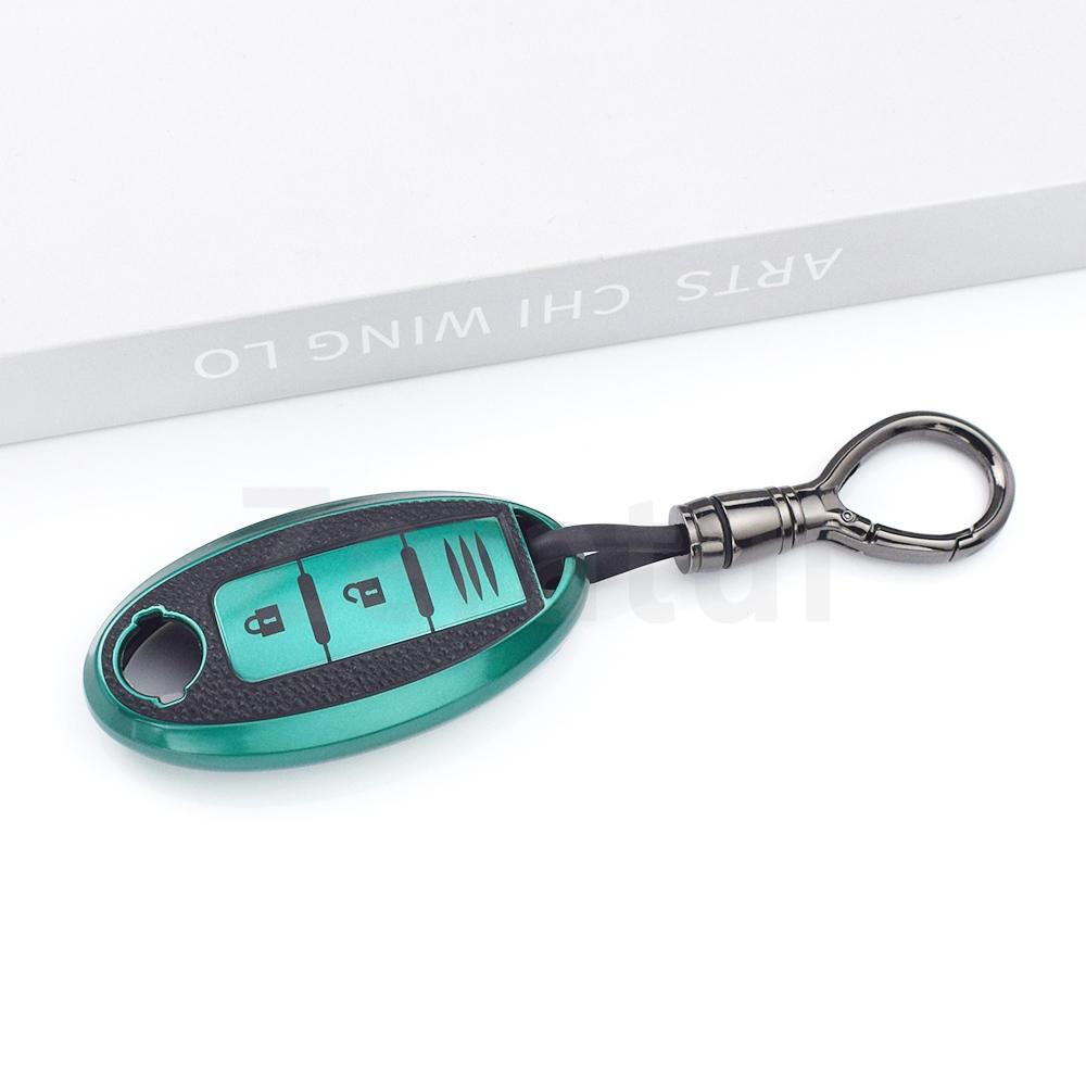 3 Buttons Tpu Leather Shell Fob Holder Keyless Car Remote Key Case Cover For Nissan Rouge Maxima Altima Sentra Murano Qashqai