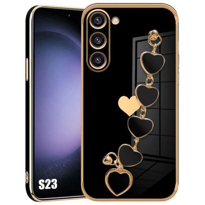 Coque de protection pour Samsung Galaxy S23 - Silicone Noir - Effet Luxe - Antichoc