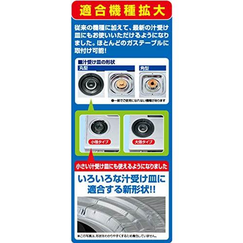 Toyo Aluminum Gas Mat for Two-Burner Gas Ranges, Set of 2 (Black), Rounded Corners, Stain-Catching, S3217