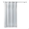 Voilage - EDEN - Mitsy - polycoton - 140 x 240 cm - 8 œillets métal argent