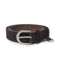 SPERONE [Real Leather] Suede Oblique Keyring Belt (Dark Brown)