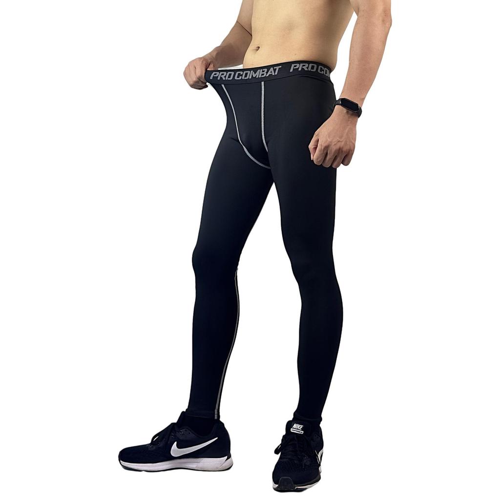 Męskie szybkoschnące legginsy fitness: Wysokoelastyczna warstwa bazowa do biegania, koszykówki, piłki nożnej, kolarstwa, z ochroną przed słońcem.