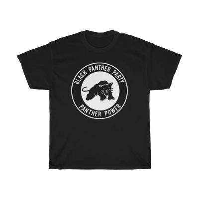 Black Panther Party People Power Logo White Red Black TShirt Size S To 5XL