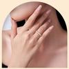 Trendy 925 Sterling Silver Fine Jewelry Gold Plated Ring Emerald Cut Moissanite Eternity Wedding Engagement Ring