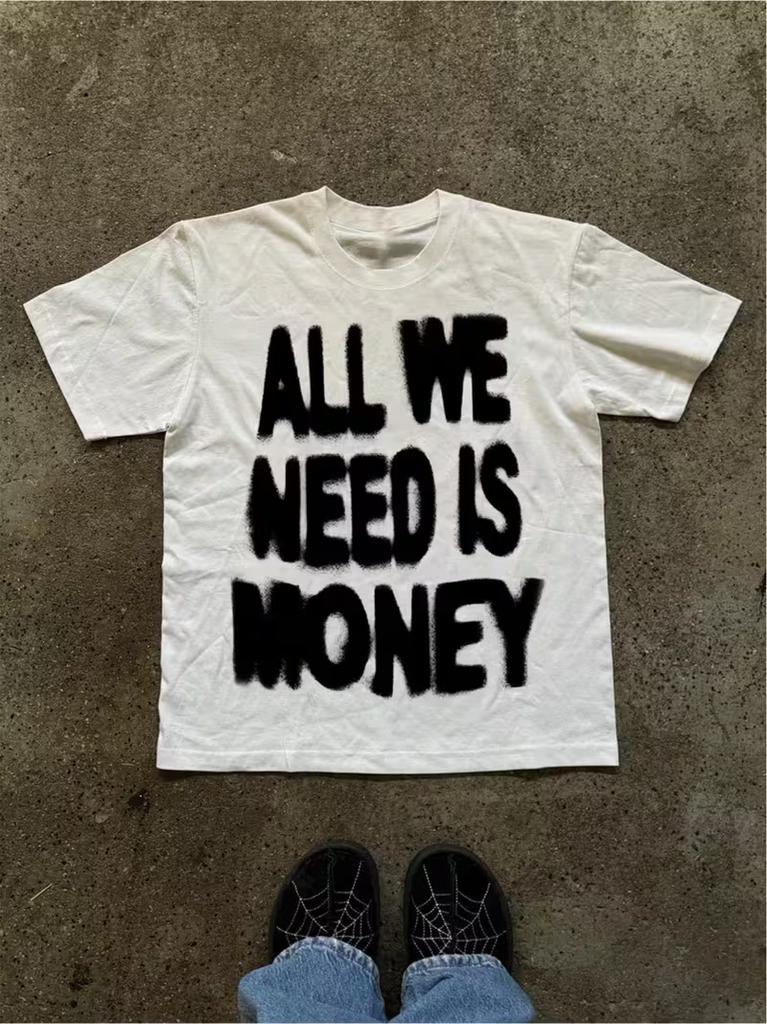 New Arrival Inspirational Text Print TShirt For Both Unisex And Unisex Loose Fit Crew Neck DesignCasual And Stylish Y2k Style