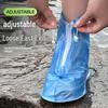 Men's and Women's Waterproof Non-slip Reusable PVC Shoe Covers - Adult Rainproof and Wear-resistant Design