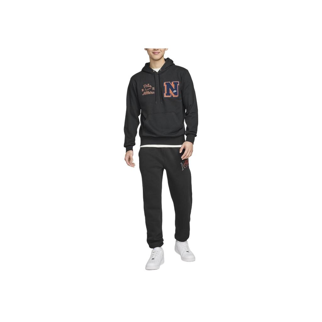 Nike Graphic Hoodie With Drawstring Men Tops Black FN3101-010