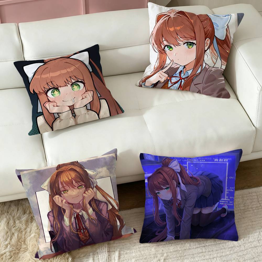 Monika Square Double-Sided printed Pillow Case Bedroom Bedside Pillow Sofa Cushion Cover