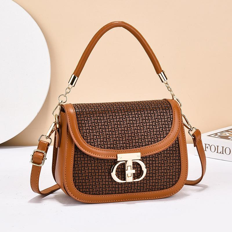 Delicate contrasting color small bag spring and summer new fashion messenger bag retro handbag single shoulder women's bag bags