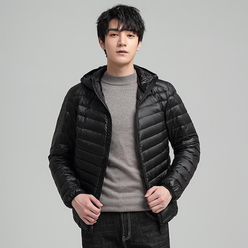 Giacca leggera in piumino da uomo corta autunno e inverno collo alto moda casual tendenza versatile giacca calda da uomo