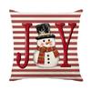Christmas Pillowcase Decorative Linen Printed Porch Courtyard Sofa Home Decoration Pillowcase