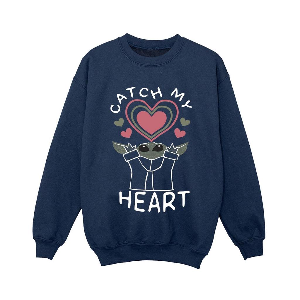 Star Wars Mandalorian Boys Catch My Heart Sweatshirt