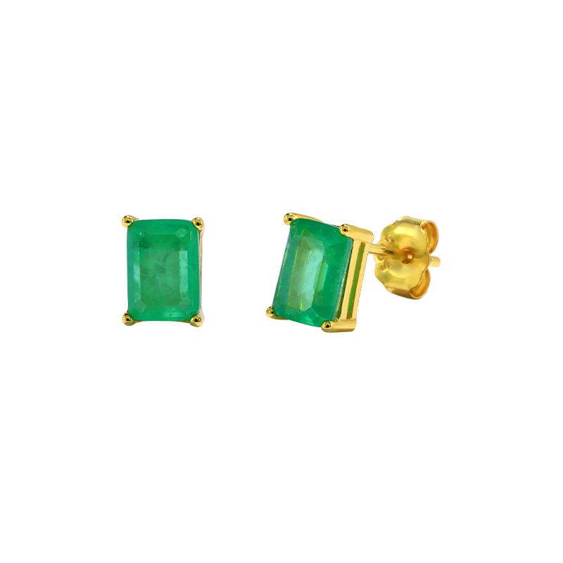 925 Silver Green Tourmaline Stud Earrings For Women Fine Jewelry Paraiba Wedding Accessories