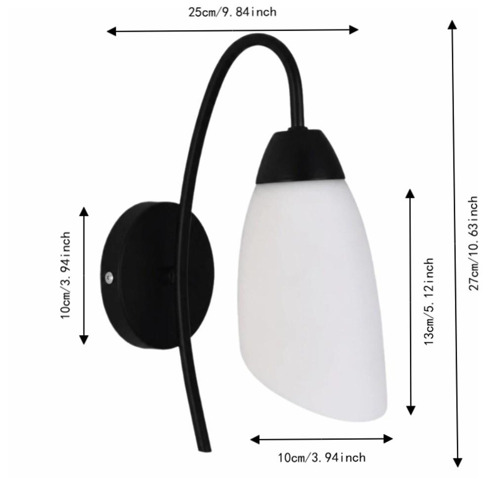 Milky White Glass Wall Sconce Light 110-220V Wall Mounted Lamp Wall Light Fixture  Living Room