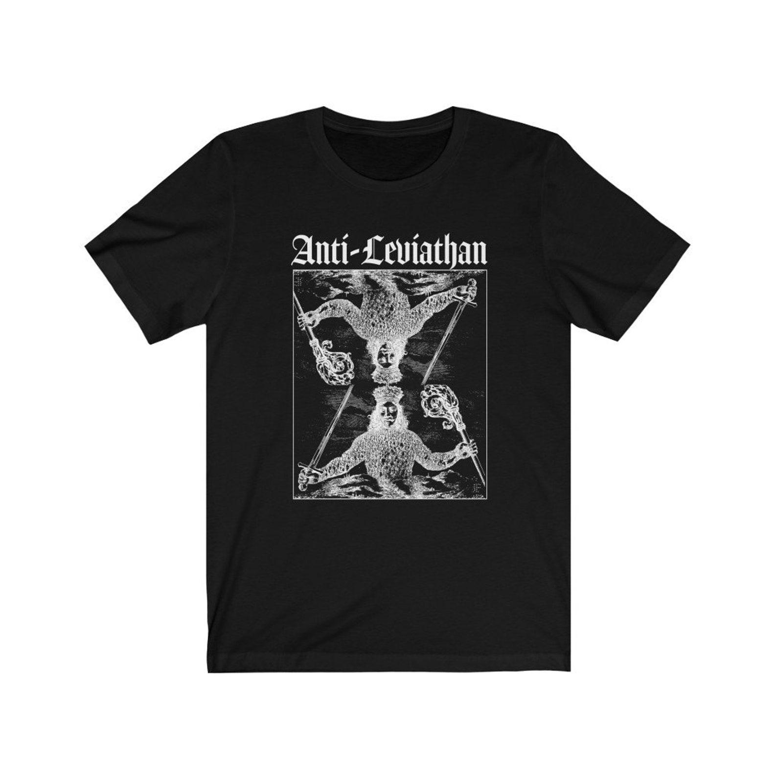 Anti-Leviathan Anti-Hobbesian Philosophy T-shirt L