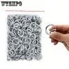 All Seasons Metal O-Rings Openable Round Keychains Kit DIY Clip Hooks Pet Collar Decor Clips for Making Portable Hook Clips Keychains Crafts
