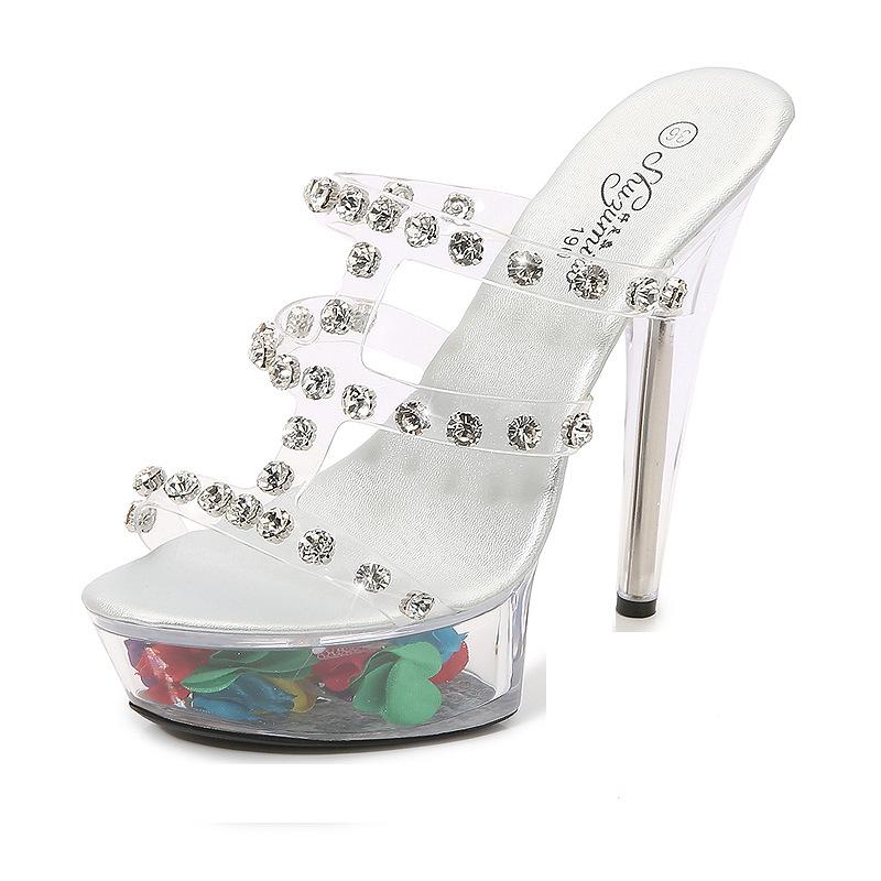 Women's Platform Sandals Summer Fashion Rhinestone 13CM/15CM Versatile Sexy High Heels Stiletto LFD-1099-31