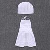 White Cook For Kids Costumes Cotton Blended Apron Costume Photography Baby Photos Chef Hat