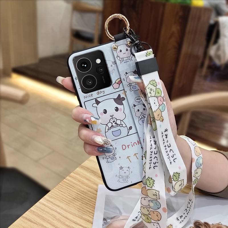 Ring Cartoon Phone Case For Nokia HMD Skyline Shockproof Waterproof Lanyard Kickstand Wristband Anti-knock Protective