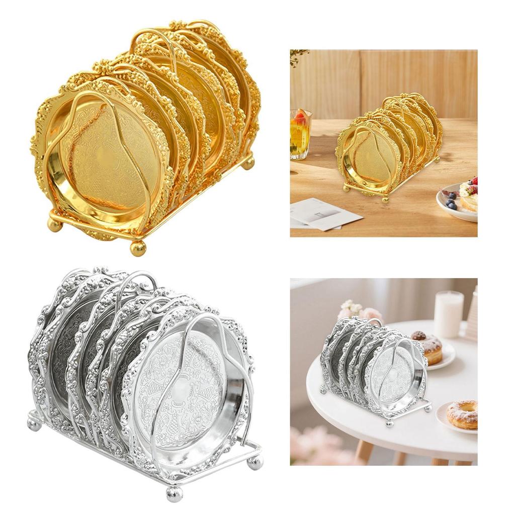 6 Pieces Fruit Plate Nordic Fruit Snack Plate Cupcake Stand Dessert Display Stand for Living Room Celebration Party Entertaining