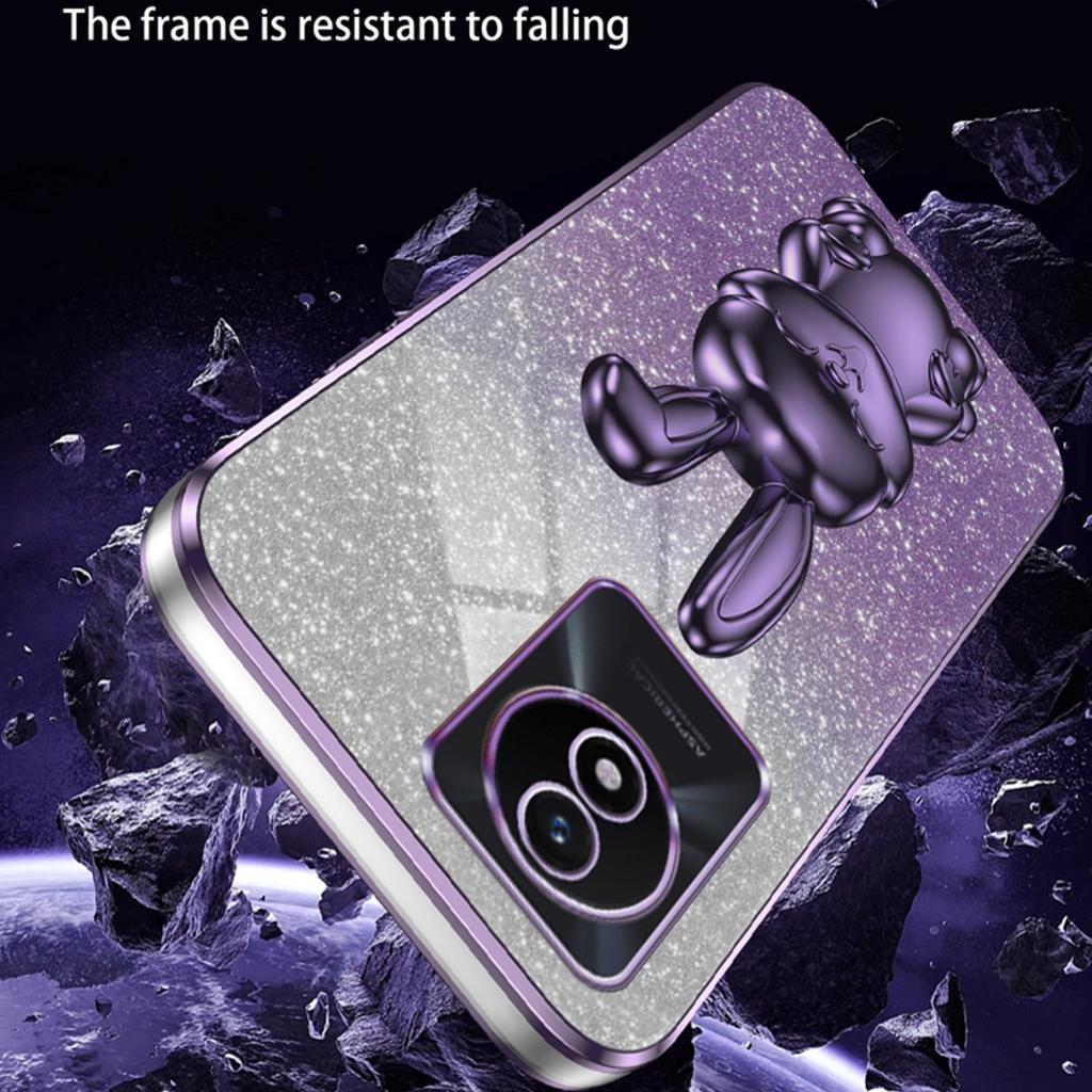 TPU+PC Case for vivo Y11 (2023) Rabbit Design Protective Phone Cover with Kickstand
