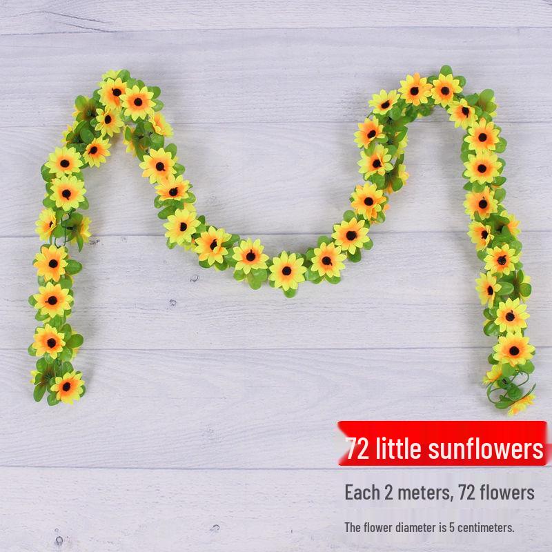 Silk Flower Vine for Air Conditioner and Heating Pipe Decoration