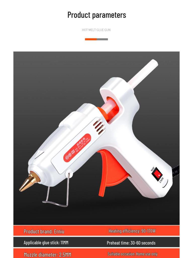High Viscosity Hot Melt Glue Gun with 7-11mm Sticks for Children's Crafts and Household Use
