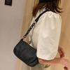 Moda Feminina Lona Bolsas de Mão Pequenas Simples Diário Cor Sólida Corrente Bolsas de Ombro Axilar Feminina