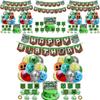 Minecraft Birthday Party Decorations Happy Birthday Set With Balloons And Banner