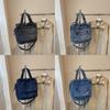 Capacity Large Denim Canvas Single Shoulder Crossbody Bag Casual Fashion Handbag
