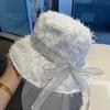 Style Cotton Twill Sun Hat With Bow And Fringe For Summer Beach Wear