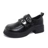 French Retro Black Heightened Platform Small Leather Shoes Women's 2025 New Spring and Autumn Versatile Skirt Mary Jane Single Shoes