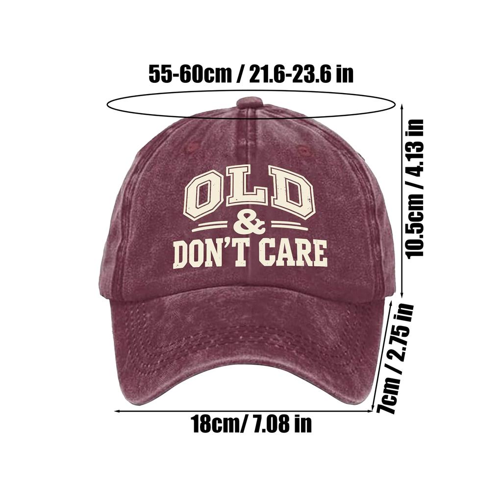 Baseball Caps Letter OLD Dont Care Embroidery Retro Washed Cotton Baseball Cap For Men Women Snapbacks Outdoor Sport Sun Hat