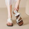 Slippers Woman Sandals Thick-soled Square Head with Cool Slippers for Women in Summer French Retro Wedge Heel Sandals for Women