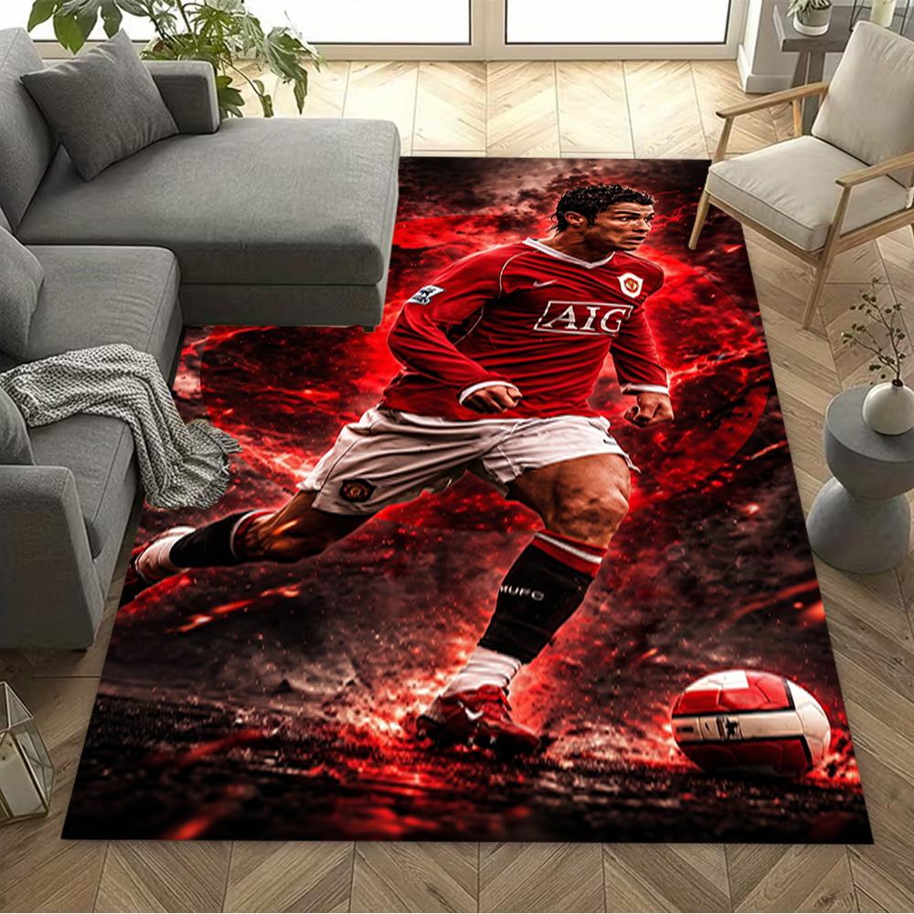 Ronaldo Portugal Trikot Teppich Boden Teppich Büro Teppich Geeignet für Esszimmer Schlafzimmer Dekorieren Zimmer Flur Anti-Rutsch Teppich Büro Heimdekor
