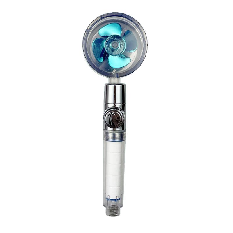 VILOYI Shower Head Water Saving High Pressure Handheld Turbo Propeller Showerhead Adjustable Water Flow Bathroom Filter Nozzle
