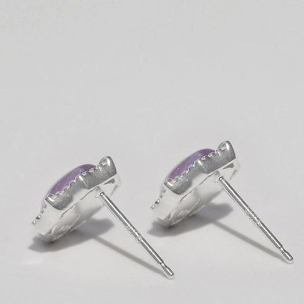 Women's Daily Accessory Sari Amethyst Gemstone Earrings